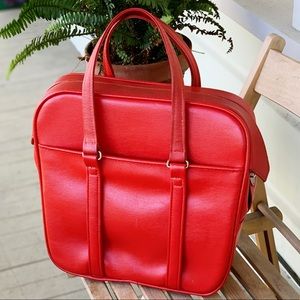 1970s Vintage Samsonite Silhouette Orange Travel Tote
